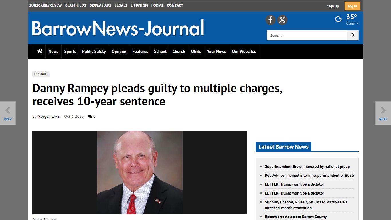 Danny Rampey pleads guilty to multiple charges, receives 10-year ...