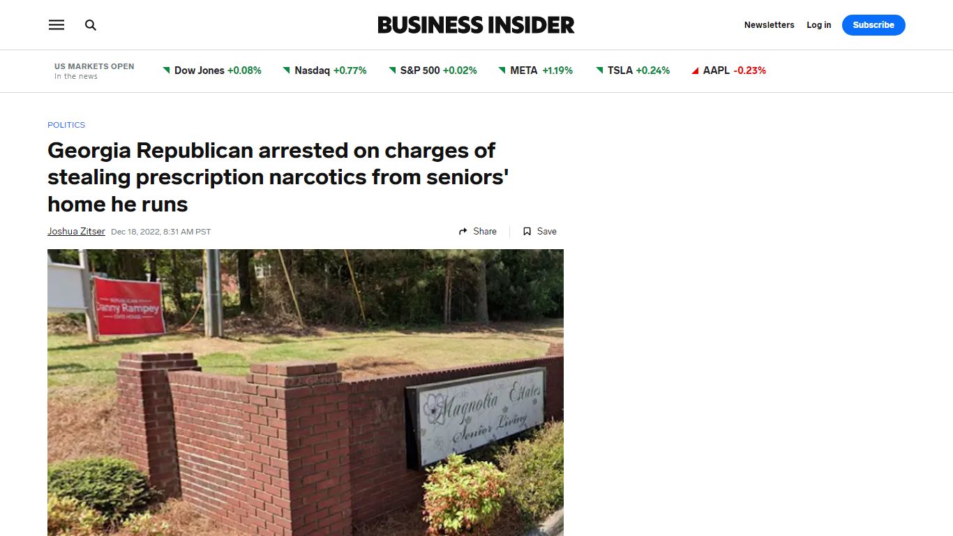 Georgia GOPer Charged With Stealing Narcotics Senior Facility ... - Insider